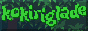 An 88x31 button with 'kokiriglade' written in a blocky font on a floral background.